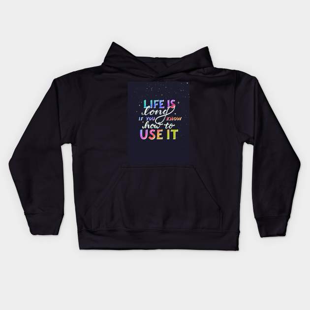 Life is long Kids Hoodie by Salty Siren Studios